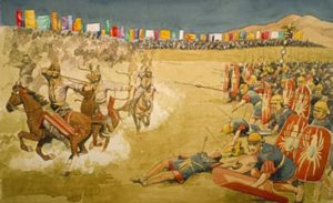 تصویری خیالی از نبرد بهرام چوبین با ترکان سابه شاه